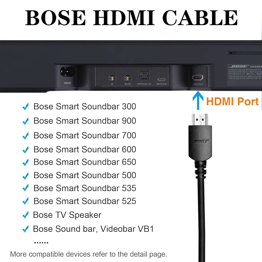 Amazon | LILIBIN 4K HDMIケーブル Boseスマートサウンドバー300